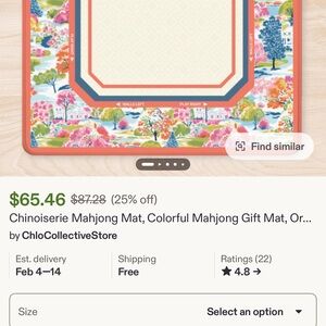 Colorful Chinoiserie Mahjong Mat
